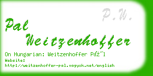 pal weitzenhoffer business card